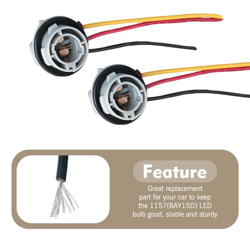2 PCS 1157 LED Bulb Socket Plug, Plastic Turn Signal Socket - Product Imagery