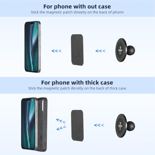 FANAUE Cell Phone Holder Base with 1" Ball Head Magnetic Car - Product Imagery