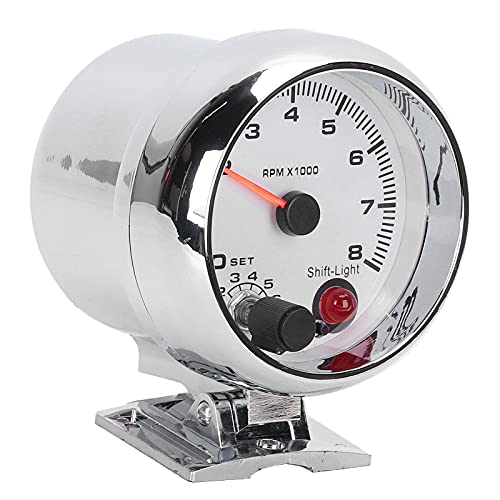 Tachometer, Chrome Bracket Car Tachometer Functional with Users - Product Imagery