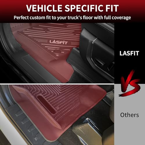 LASFIT Floor Mats for Ford F250/F350 2017-2026 Fits Crew - Product Imagery