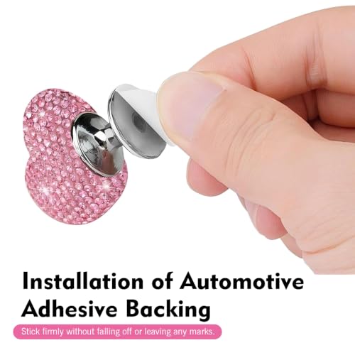 Bling Car Start Button, Crystal Heart-Shaped Engine Push Start - Product Imagery