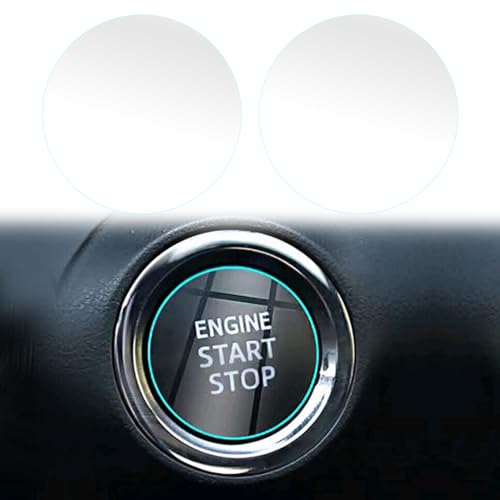 beler 2Pcs Car Interior Clear Transparent TPU Engine Ignition - Product Imagery