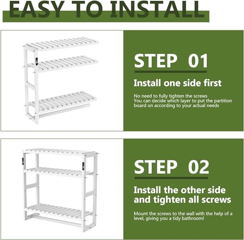 Galood Over The Toilet Storage Bathroom Shelves Wall Mounted 3 - Product Imagery