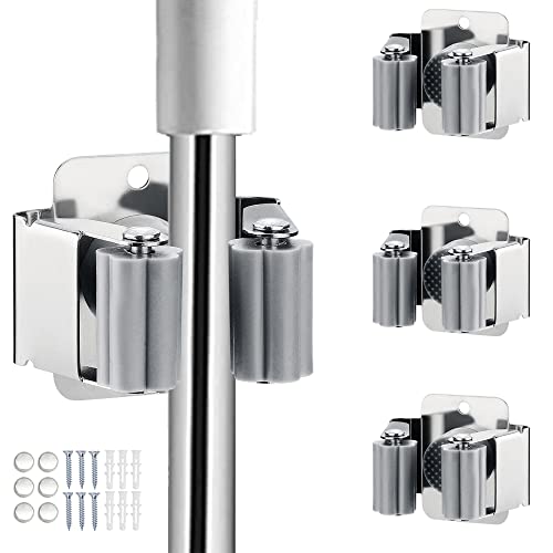 JAMEND CLXP 3PCS Broom and Mop Holder, Heavy Duty Garden Tool - Product Imagery