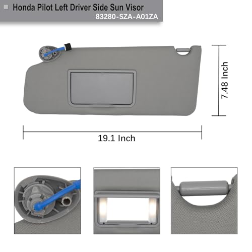 NHILES Driver Left Side Sun Visor Compatible with Honda Pilot - Product Imagery