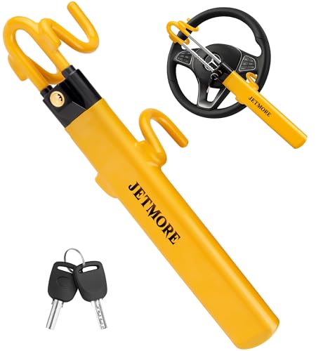 JETMORE Steering Wheel Lock with Keys Adjustable Wheel Locks for - Product Imagery