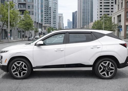 2024-2026 Tape-On Rain Guards Compatible with Hyundai Kona Side - Product Imagery
