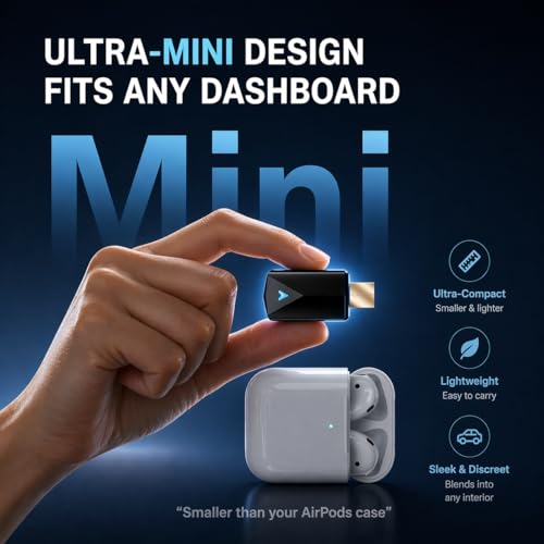 Wireless CarPlay Adapter– Android Auto Wireless Adapter, 5.8GHz - Product Imagery