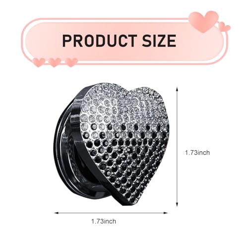 Bling Push Start Button Cover, Heart Start Stop Button Cover - Product Imagery