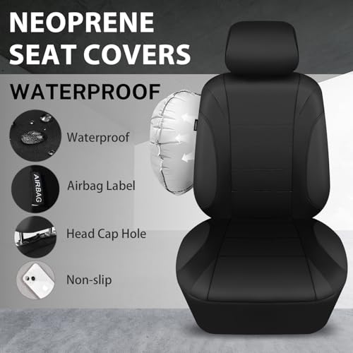 CAR PASS Neoprene EVA Waterproof car seat Covers Front Seats - Product Imagery