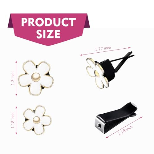 6 PCS Small Daisy Air Conditioning Vent Ornament, Creative Small - Product Imagery