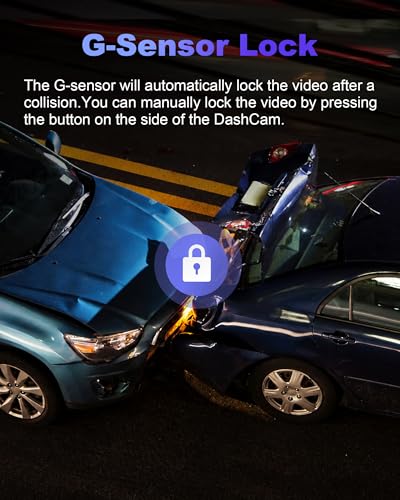 Dash Cam Front and Rear 4K+1080P, 5GHz WiFi, App Control, with - Product Imagery