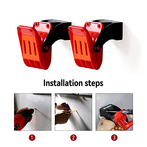 Car Wash Mat Clamps 4 Pack, Swivel Wall-Mounted Heavy-Duty Clips - Product Imagery