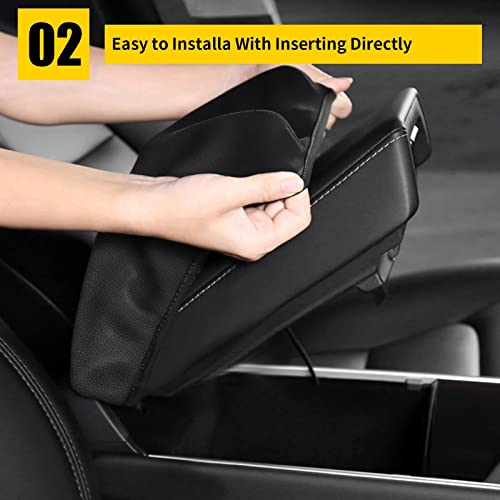 AOMSAZTO Black Leather Armrest Covers for Grand Cherokee - Product Imagery