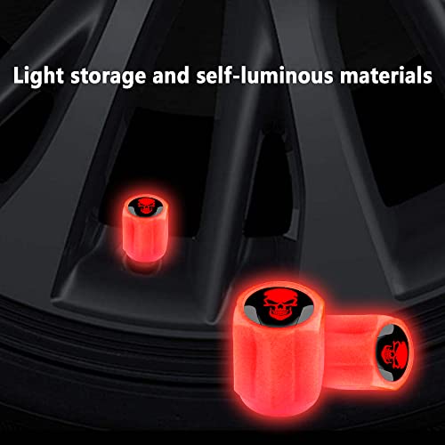 16PCS Fluorescent Tire Valve Stem Caps,Luminous Auto Wheel Air - Product Imagery