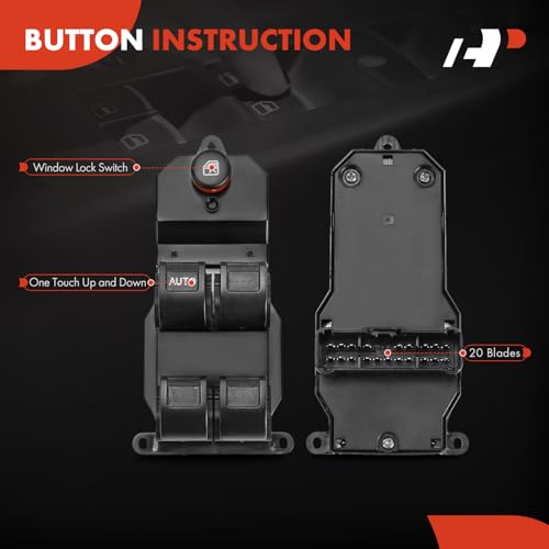 A-Premium Front Left Driver Side Power Window Switch - Product Imagery