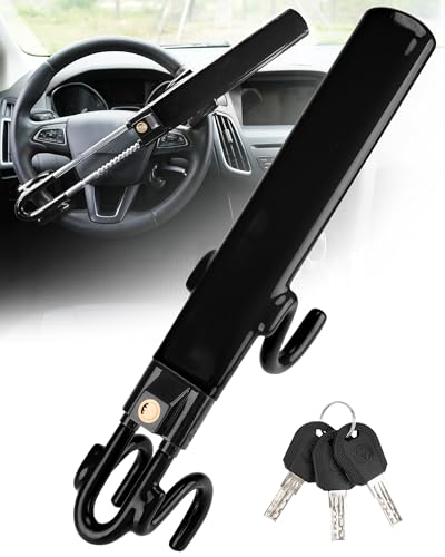 Tevlaphee Steering Wheel Lock Anti-Theft Car Device Heavy Duty - Product Imagery