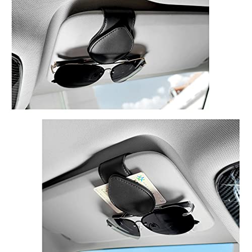 OFBAND Magnetic Sunglass Holder for Visor, PU Leather Car - Product Imagery
