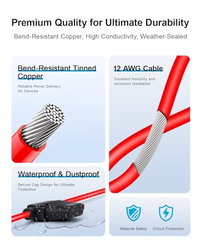 Anyongora 4 Pack 12AWG Waterproof Inline Fuse Holder with 40 - Product Imagery