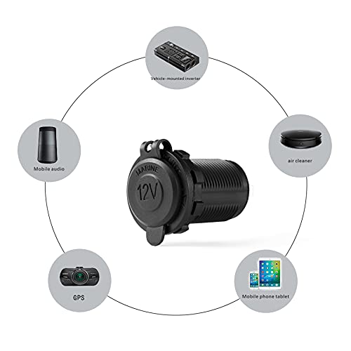 UYYE Universal 12V/24V Car Cigarette Lighter Socket, for Car - Product Imagery