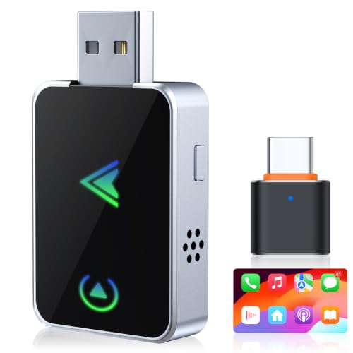 Wireless CarPlay Adapter for iPhone, 2026 Upgraded 2-in-1 - Product Imagery