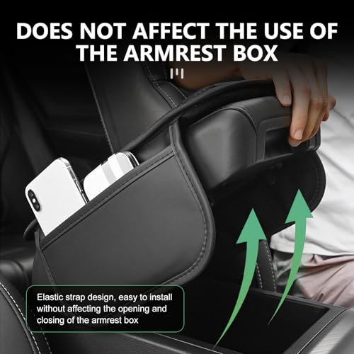 Car Center Console Cover, Multi-functional Leather - Product Imagery