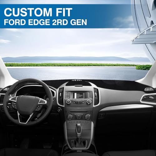 KUST Black Dash Cover Compatible with 2015-2025 2026 Ford Edge - Product Imagery