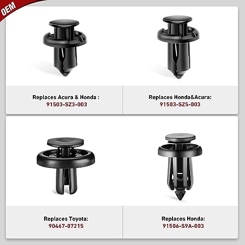 Nilight 101PCS Bumper&Splash Shield Retainer Metal Insert Clips - Product Imagery