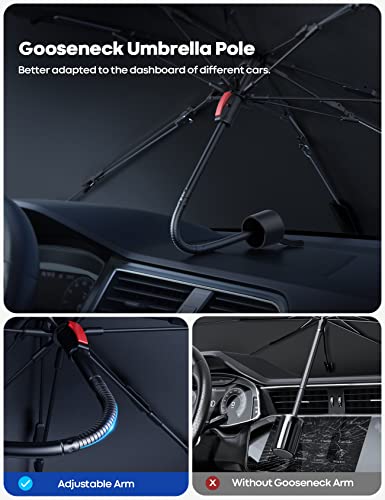 Lamicall Car Windshield Sunshade Umbrella - Foldable Car - Product Imagery