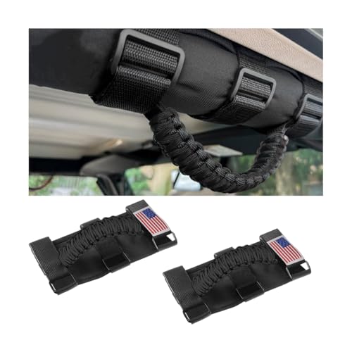HZEL 2PCS Roll Bar Handles Compatible with Wrangler JK/JL/TJ, - Product Imagery