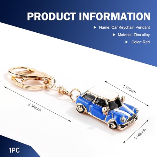 Car KeyChain, Cute 3D Metal Car Model Keychain with Ring, - Product Imagery