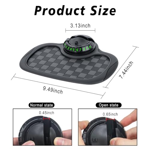 Car Anti-Slip Mat, 360° Rotating Universal Phone Holder for Car - Product Imagery