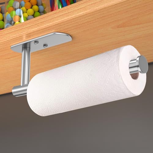 VAEHOLD Adhesive Paper Towel Holder Under Cabinet Mount, Wall - Product Imagery