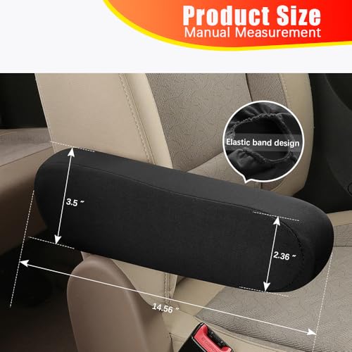 2PC Car Front Seat Armrest Covers,Universal Size Seat Arm Rest - Product Imagery