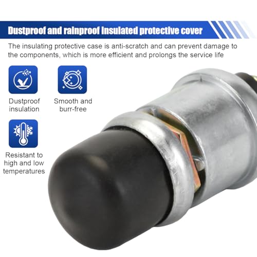 Car Push Start Button Switch, 12V 50A Heavy Duty Car Engine Push - Product Imagery