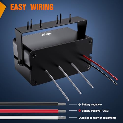 Nilight 3 Gang Rocker Switch Box 12V SPST ON Off Orange LED - Product Imagery
