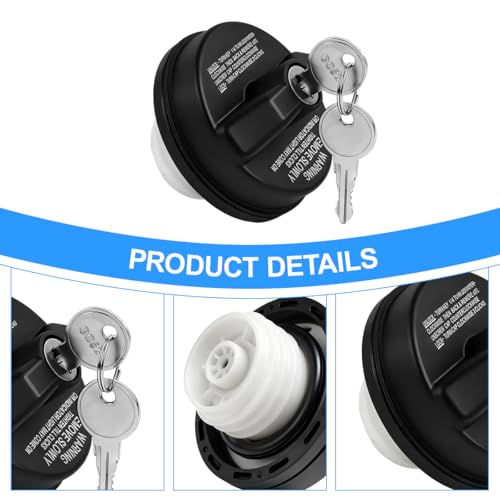 Car Locking Gas Cap, Heavy Duty Vehicle Lock Fuel Cap Cover - Product Imagery