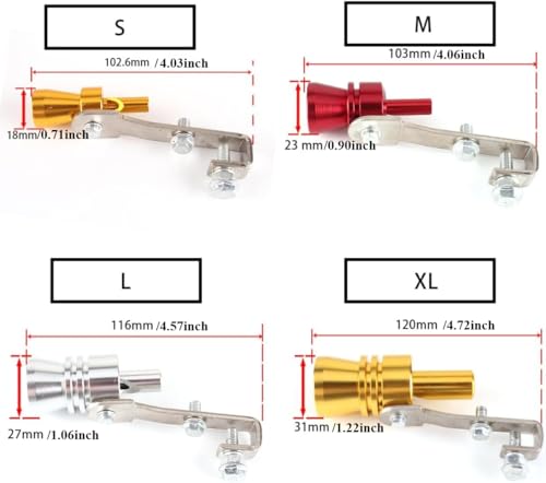 Turbo Sound Whistle, Universal Vehicle Motorcycle Exhaust Pipe - Product Imagery