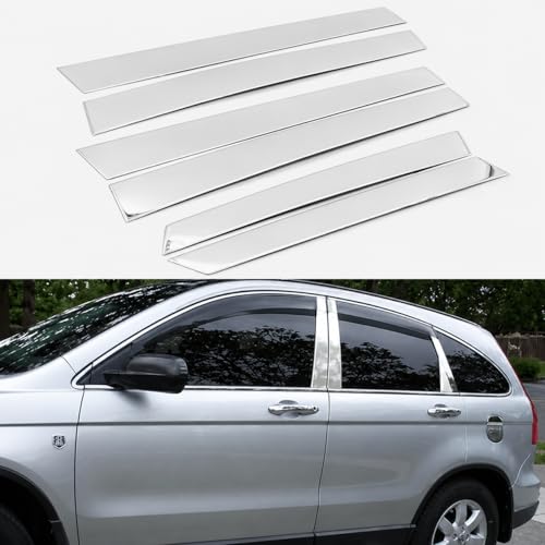 Sizver Chrome Stainless Steel Pillar Posts Accent Covers For - Product Imagery