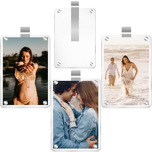 Car Sun Visor Photo Holder, 4 Pack Universal Magnetic Car Visor - Product Imagery