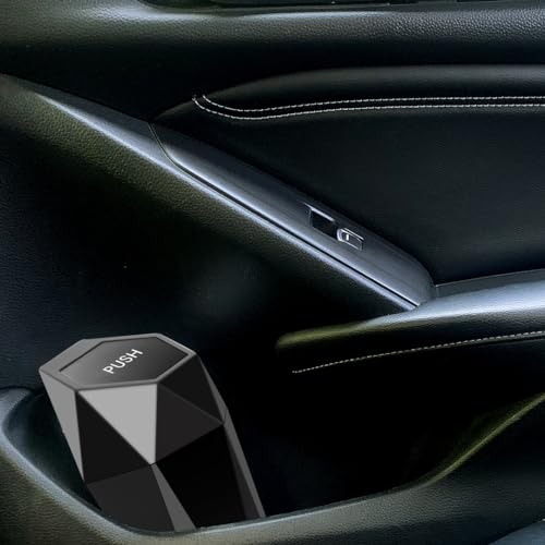Ginsco 2 Pack Car Trash Can with Lid, Cup Holder Garbage Can for - Product Imagery