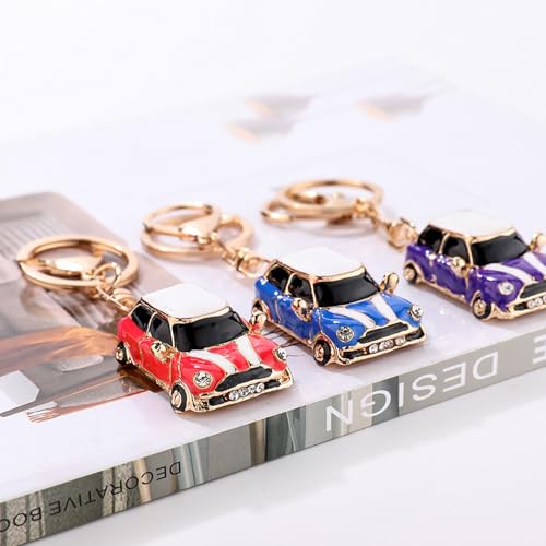 Car KeyChain, Cute 3D Metal Car Model Keychain with Ring, - Product Imagery