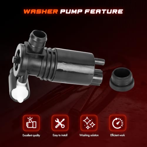 cciyu Front Rear Windshield Washer Pump Fit For Nissan For Tiida - Product Imagery