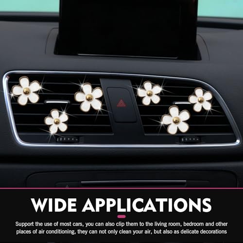 6 PCS Small Daisy Air Conditioning Vent Ornament, Creative Small - Product Imagery