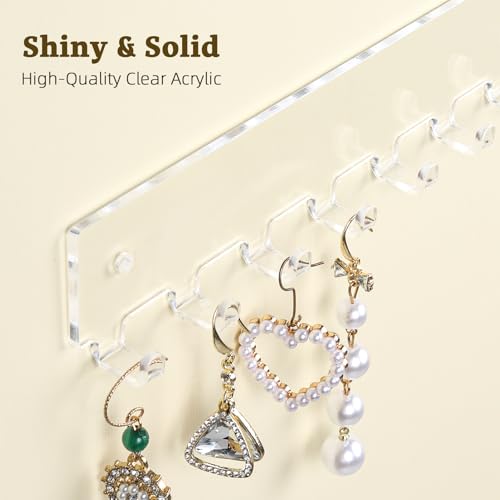 Acrylic Necklace Holder 2 Pack Wall Mounted Necklace Organizer - Product Imagery
