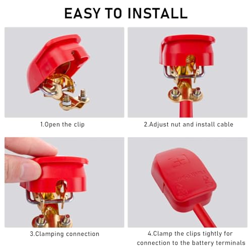 KVAEY Quick Release Connectors Battery Terminal Clamp, Quick - Product Imagery