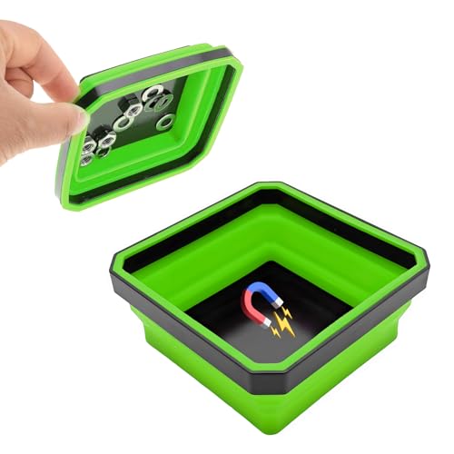 Yourkar Collapsible Magnetic Parts Tray, 4.5 Inch Foldable - Product Imagery