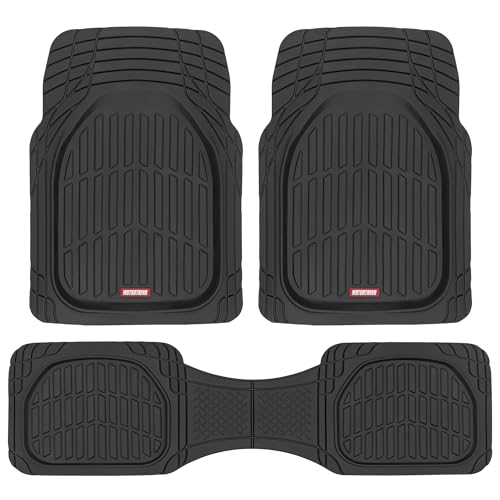 Motor Trend FlexTough Floor Mats for Cars, Black Deep Dish - Product Imagery
