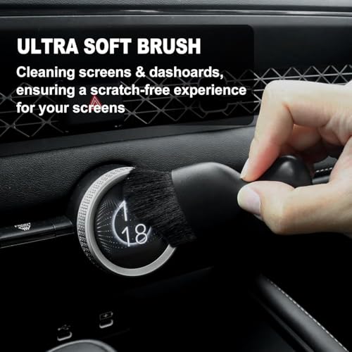 7PCS Car Detailing Brush Set, Ultra Soft Boars Hair Car Interior - Product Imagery
