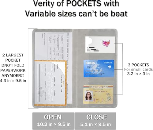 UYYE Auto Car Registration and Insurance Documents Holder - PU - Product Imagery